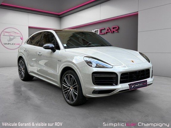 Porsche cayenne coupe e-hybrid 4.0 v8 680 turbo s - craie - pack carbon  design - pdls  - acc - carplay - pccb - caméra 360...