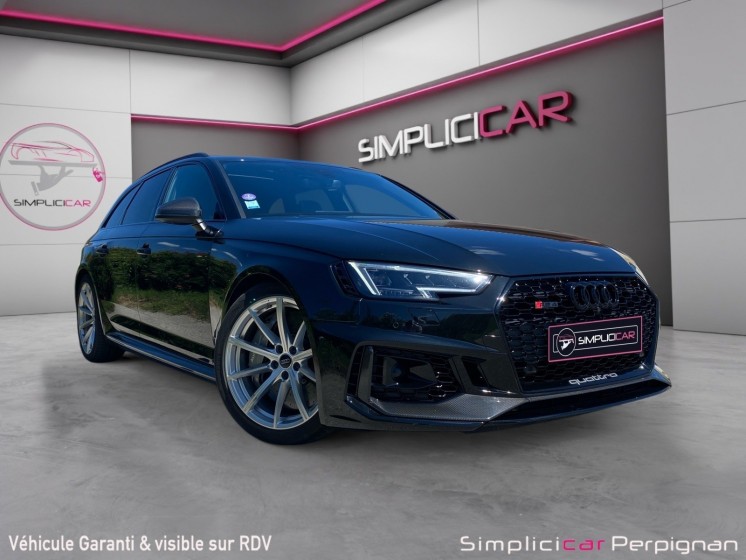 Audi rs4 avant v6 2.9 tfsi 450 ch tiptronic 8 - carbonne ext/int, toit ouvrant, b/o, sièges massant/elec/mem/chauff -......
