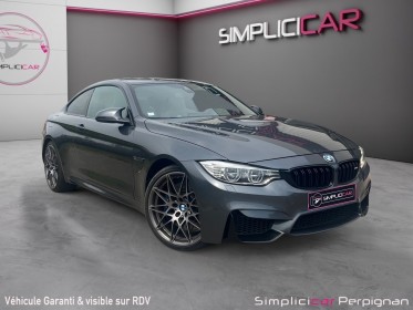 Bmw m4 coupe f82 450 ch pack competition intérieur cuir blanc et noir / car play / supp. silencieux / suivi entretien /......