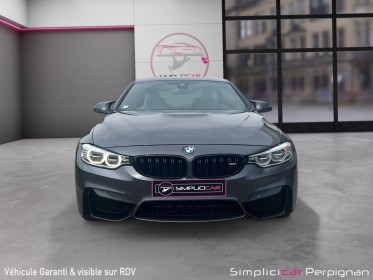 Bmw m4 coupe f82 450 ch pack competition intérieur cuir blanc et noir / car play / supp. silencieux / suivi entretien /......