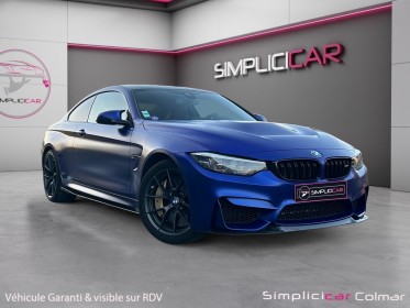 Bmw m4 coupe cs 460 m dkg7,frozen dark bleu,ceramique,carbon forgé garantie 12 mois occasion simplicicar colmar simplicicar...