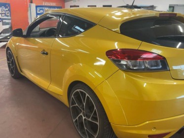 Renault megane iii coupe rs 2.0 265ch - en cours d'arrivage - jaune sirius - châssis cup - jantes steev 19 occasion...