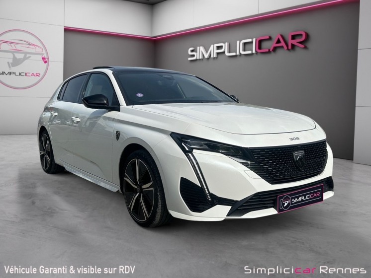 Peugeot 308 gt 130 ch eat8  - toit ouvrant - caméra de recul - démarrage sans clé... occasion simplicicar rennes...