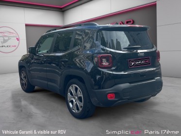 Jeep renegade 1.3 gse t4 150 ch bvr6 limited -cuire complet-camera de reucle et car play-garantie 12 mois occasion paris...