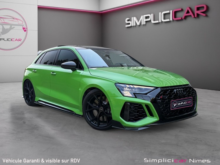 Audi rs3 sportback 2.5 tfsi 400 s tronic 7 quattro - toit ouvrant - sièges chauffants - bang  olufsen - garantie 12 mois...