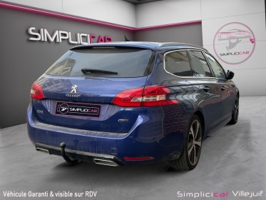 Peugeot 308 sw 2.0 bluehdi 180ch ss eat6 gt, toit panoramique, caméra de recul, palettes au volant, bluetooth, garantie...