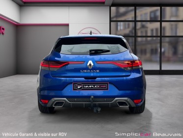 Renault megane iv berline blue dci 115 edc r.s. line entretien complet renault occasion parc voitures beauvais simplicicar...