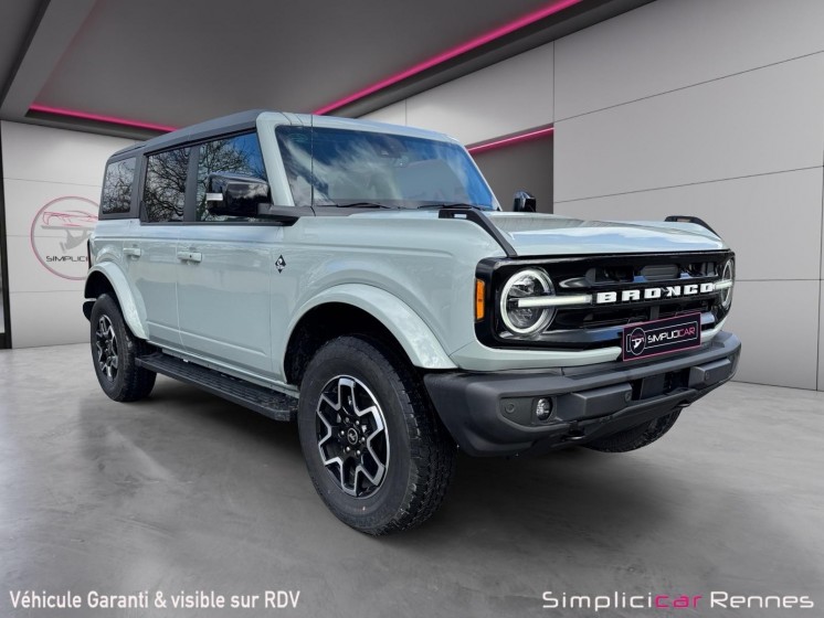 Ford bronco 2.7l v6 335 ch cactus grey outer banks - bang et olufsen - camera 360 malus payé... occasion simplicicar rennes...