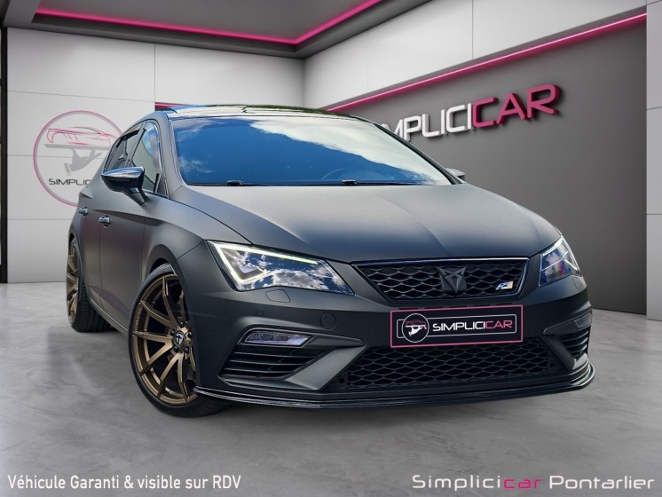 Seat leon cupra 2.0 tsi 300ch dsg6 / covering gris matte/ toit ouvrant occasion simplicicar pontarlier simplicicar...