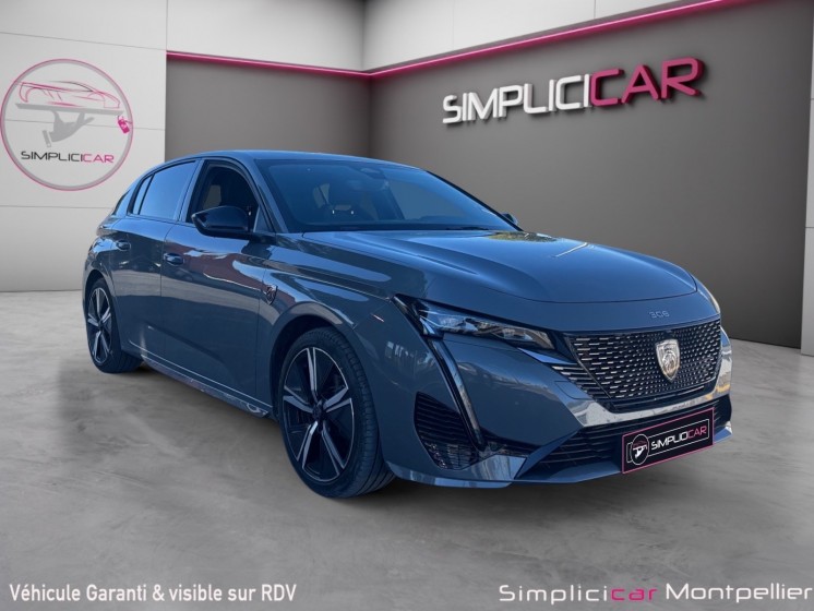Peugeot 308 130ch ss eat8 gt volant chauffant caméra 360 virtual cockpit garantie 12 mois occasion montpellier (34)...
