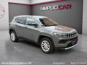 Jeep compass 1.3 phev t4 190 ch 4xe eawd limited/garantie 12 mois/carplay/caméra occasion montreuil (porte de vincennes)(75)...