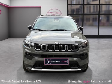 Jeep compass 1.3 phev t4 190 ch 4xe eawd limited/garantie 12 mois/carplay/caméra occasion montreuil (porte de vincennes)(75)...
