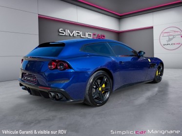 Ferrari gtc4 lusso v12 bleu tour de france  interieur rosso ferrari carnet ferrari visible en agence occasion simplicicar...