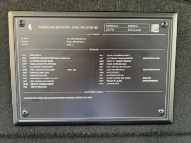 Ferrari gtc4 lusso v12 bleu tour de france  interieur rosso ferrari carnet ferrari visible en agence occasion simplicicar...