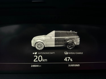 Land rover range rover sport 404 ch/ tout entretien land rover/ toit ouvrant/ son meridian/ siege electrique/ boite a gant......