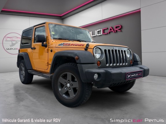Jeep wrangler 2.8 crd 200 mountain hartop avec bache mousse protection sur les arceaux garantie 12 mois occasion simplicicar...
