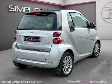 Smart fortwo 1.0 71 ch passion - suivi complet/toit panoramique/caribex cuir blanc/clim/gps - garantie 12 mois occasion...