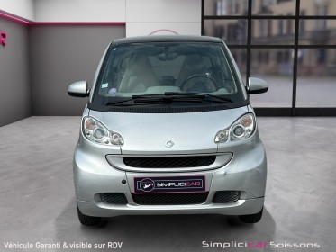 Smart fortwo 1.0 71 ch passion - suivi complet/toit panoramique/caribex cuir blanc/clim/gps - garantie 12 mois occasion...