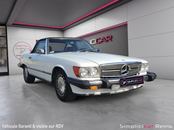 Mercedes-benz 560 sl 5.6l v8 r 107 sl cabriolet occasion simplicicar reims simplicicar simplicibike france