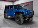 Jeep wrangler 2.8 crd 200cv rubicon jk wrangler 5 portes , carplay, 31650 km , couleur hydro blue, rehaussée , pont...