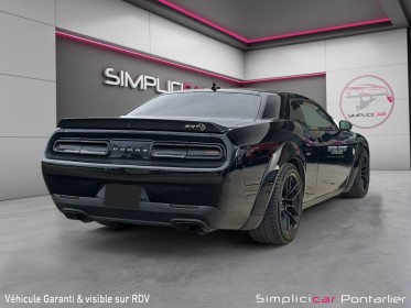 Dodge challenger 6.2l v8 super rged srt hellcat widebody / pack son harmann kardon occasion simplicicar pontarlier...