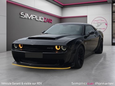 Dodge challenger 6.2l v8 super rged srt hellcat widebody / pack son harmann kardon occasion simplicicar pontarlier...