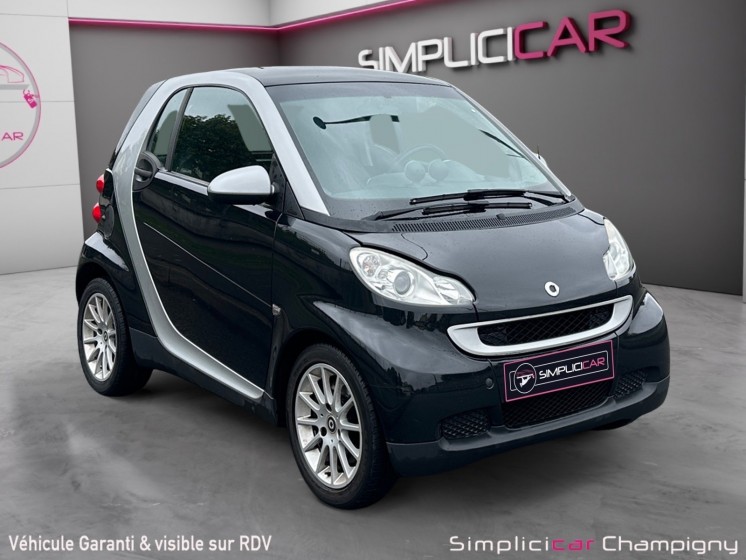 Smart fortwo coupe mhd 71 cv passion - toit panoramique - climatisation - port usb occasion champigny-sur-marne (94)...
