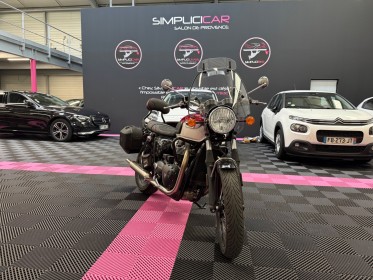Triumph bonneville t 100 bulle/sacoche/selle confort/crash bar/poignées chauffantes/garantie occasion simplicicar salon de...