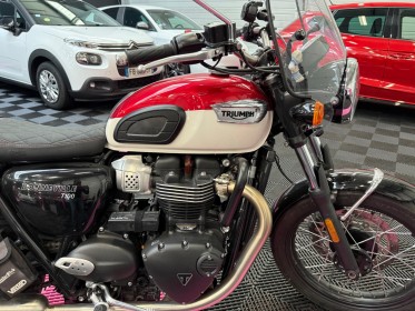 Triumph bonneville t 100 bulle/sacoche/selle confort/crash bar/poignées chauffantes/garantie occasion simplicicar salon de...