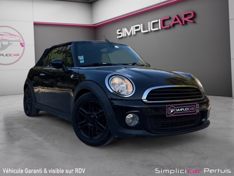 Mini one cabriolet faible kilométrage full black très bon état garantie 12 mois occasion simplicicar pertuis  simplicicar...
