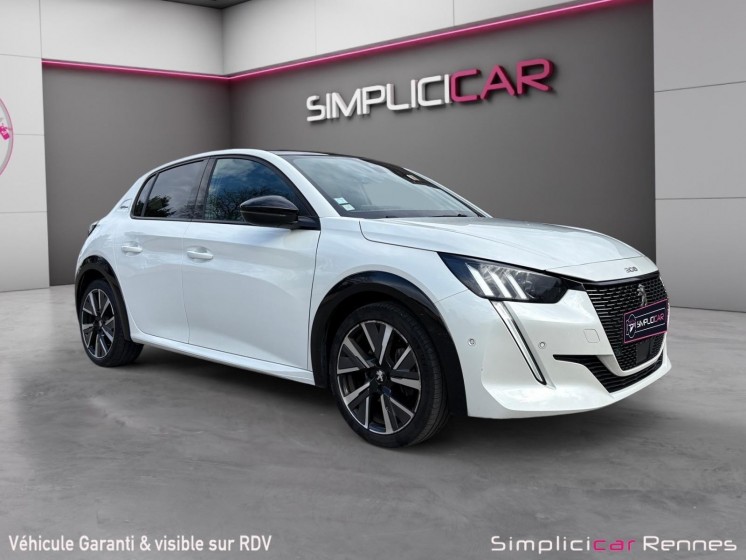 Peugeot 208 gt line bluehdi 100 ss bvm6 - toit panoramique - camera de recul - complet peugeot occasion simplicicar rennes...