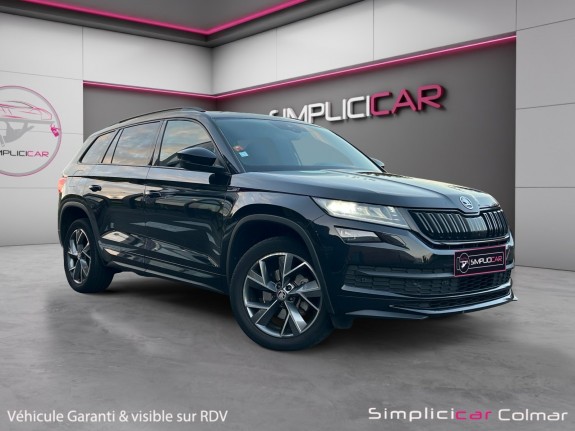 Skoda kodiaq 2.0 tdi  dsg7 7pl sportline toit ouvrant carplay caméra 360 garantie 12 mois occasion simplicicar colmar...