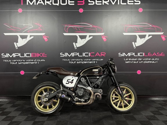 Ducati scrambler cafer racer 800cm3 abs occasion simplicicar reims simplicicar simplicibike france