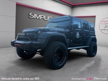 Jeep wrangler 2.8 crd 177 unlimited sport kit rehausse 10 camera recul attelage garantie 12 mois occasion simplicicar pertuis...