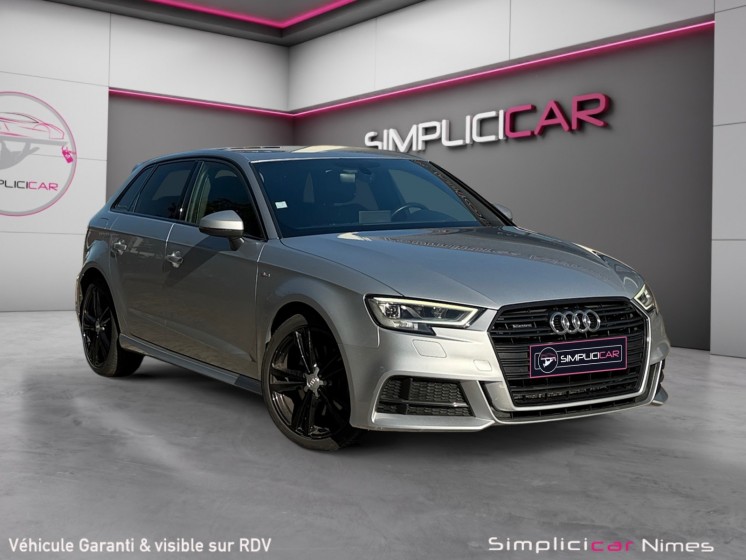 Audi a3 sportback quattro s-line 2.0 tdi 184 ch boite auto - volant méplat - carplay - garantie 12 mois occasion simplicicar...