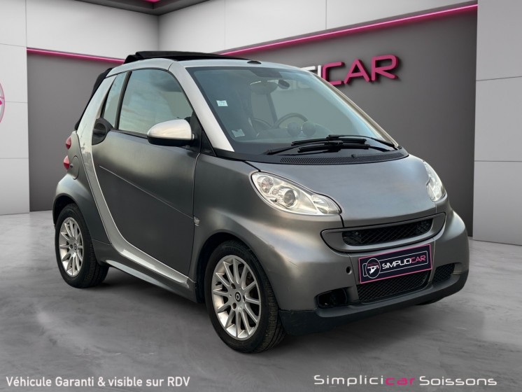 Smart fortwo  1.0 84 ch cabrio passion - phare auto/gps - garantie 12 mois occasion simplicicar soissons simplicicar...