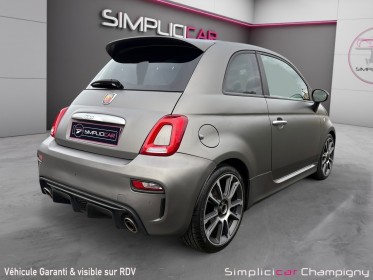 Fiat 500 14. 16v  abarth 165 cv-automatique -gris mat-toit ouvrant-interieur cuir occasion champigny-sur-marne (94)...