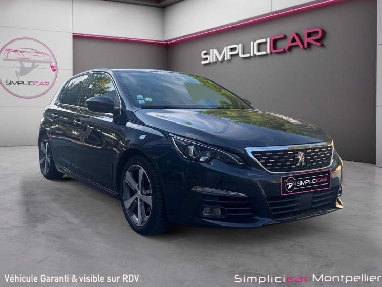 Peugeot 308 bluehdi 130ch ss bvm6 gt line attelage carplay caméra de recul garantie 12 mois occasion montpellier (34)...