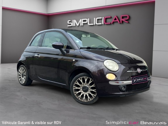 Fiat 500 1.2 8v 69 ch lounge - garantie 12 mois occasion parc voitures beauvais simplicicar simplicibike france