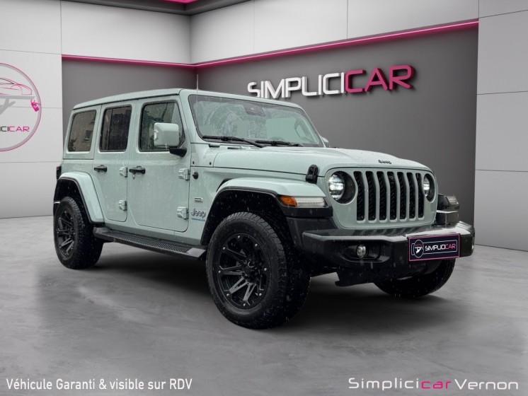 Jeep wrangler unlimited 4xe 2.0 l t 380 ch phev 4x4 bva8 overland  toit ouvrant en totalite  applecarplay  garantie 12 mois...