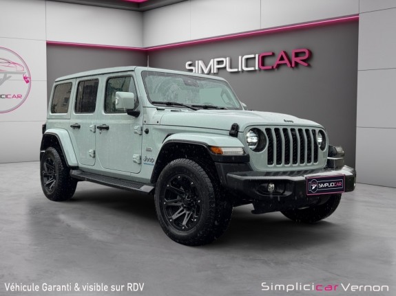 Jeep wrangler unlimited 4xe 2.0 l t 380 ch phev 4x4 bva8 overland  toit ouvrant en totalite  applecarplay  garantie 12 mois...
