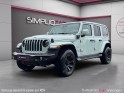 Jeep wrangler unlimited 4xe 2.0 l t 380 ch phev 4x4 bva8 overland  toit ouvrant en totalite  applecarplay  garantie 12 mois...