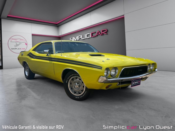 Dodge challenger 1972 - rare collector- 1ère main française - 340 ci lemon yellow - garantie 12 mois - occasion simplicicar...