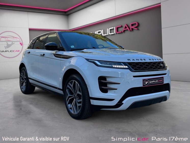 Land rover  range rover evoque  150 2.0 td4 16v mhev awd  dynamic r - apple carplay - camÉra de recul - 1er main - toit......