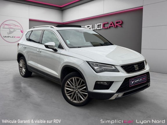Seat ateca 1.6 tdi 115 ch start/stop ecomotive dsg7 xcellence toit ouvrant panoramique, car play, coffre electrique...
