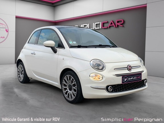 Fiat 500 my20 serie 7 euro 6d 0.9 85 ch twinair s/s diva - carplay - bluetooth - clim - toit panoramique - garantie 12...
