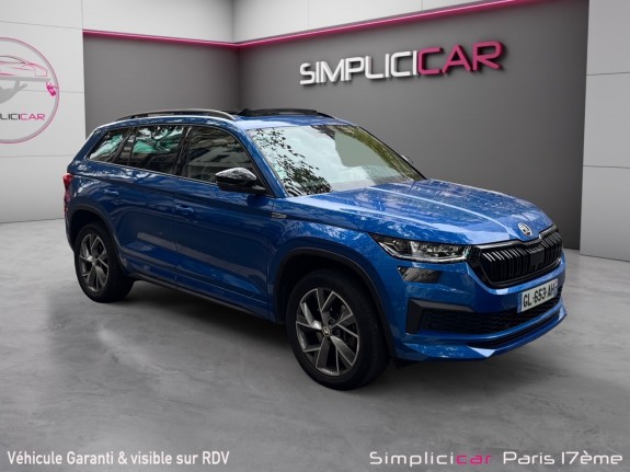 Skoda kodiaq 2.0 tdi 150 scr dsg7 4x4 7pl sportline/ toit ouvrant panoramique / sieges chauffants/ camera 360 occasion paris...
