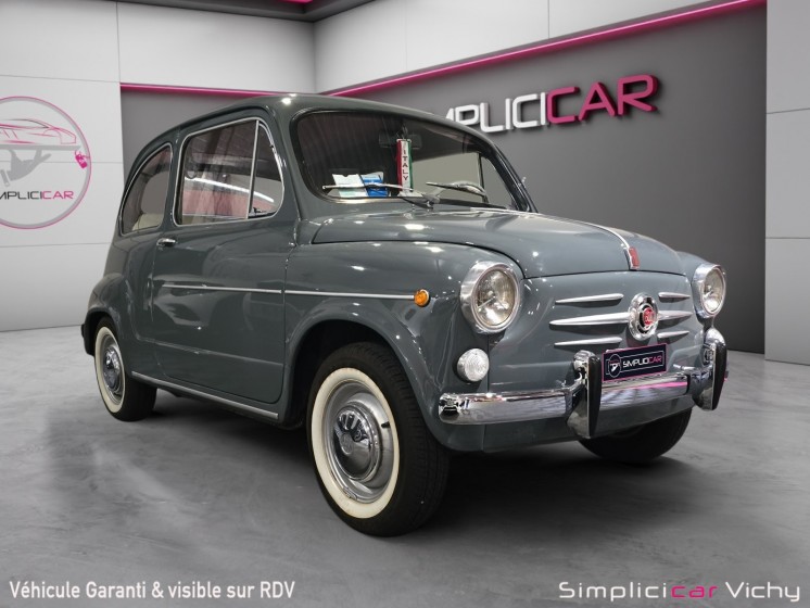 Fiat 600 d 2 eme serie 767 cm3 vehicule de collection 4 cv 29 ch din occasion simplicicar vichy simplicicar simplicibike france
