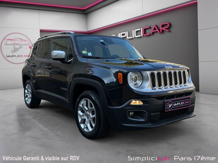 Jeep renegade 2.0 i multijet ss 140 ch 4x4 limited a - camÉra de recul - toit ouvrant - garantie 12 mois occasion paris...