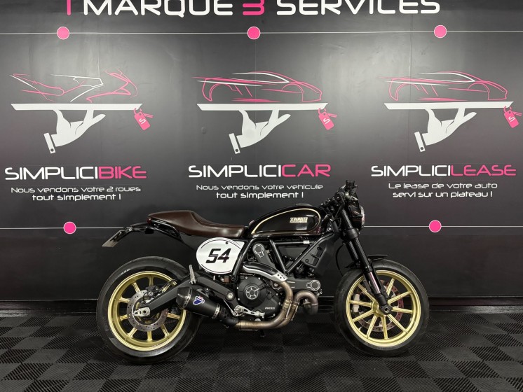 Ducati scrambler cafe racer 800cm3 abs a2 occasion simplicicar reims simplicicar simplicibike france